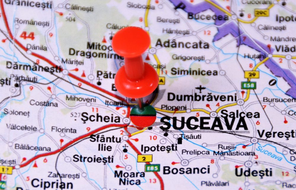 Location,On,The,Map,Of,The,Suceava,City,In,Romania