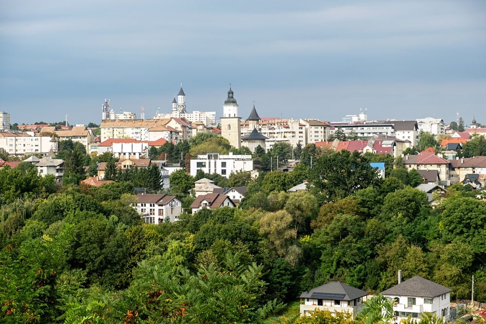 Panorama,From,The,City,Of,Suceava,,Bukovina,,Romania.,View,From